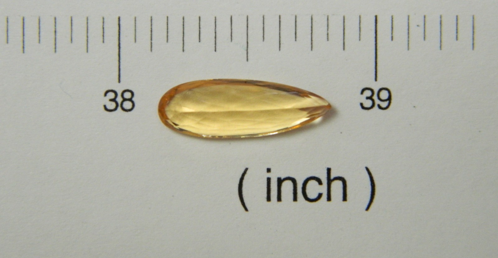 Imperial Topaz 3.38 Ct Clarity IF Pear Cut Natural Golden Brazil I021