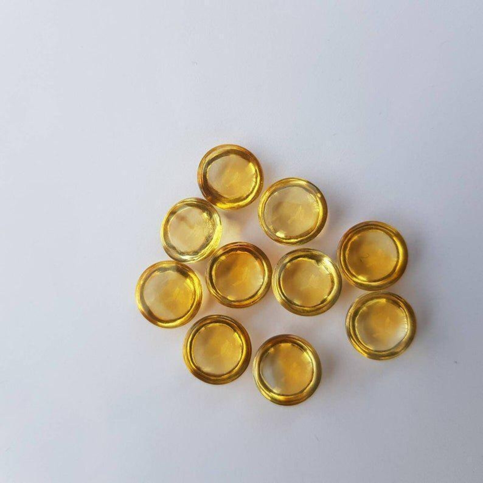 Natural Citrine Round Cabochon AAA Gold Gemstone Loose Stone 6mm-12mm Lot