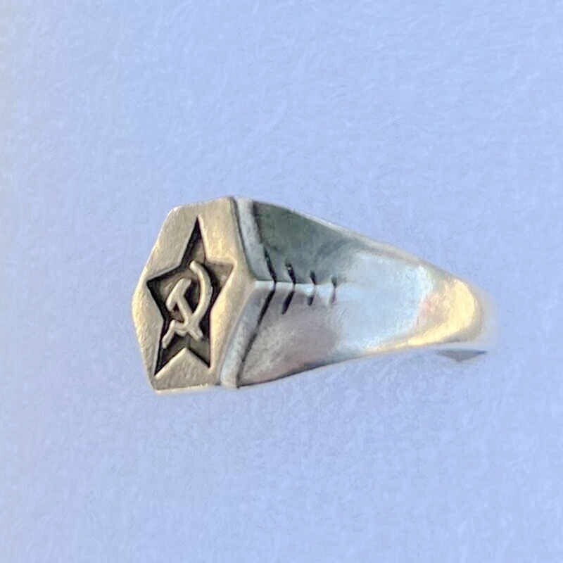 Soviet Russian World War II Red Army Communist Officers Ring Jewelry (Replica)