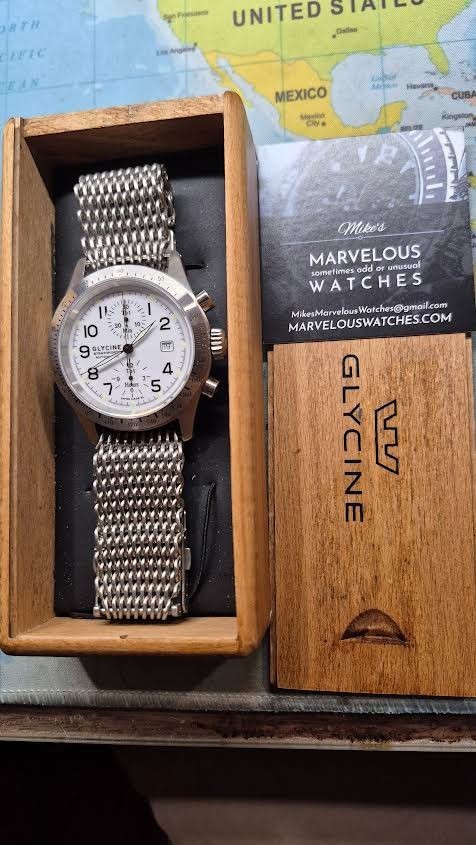Glycine Stratoforte Automatic Men Watch Swiss Made Stainless Steel