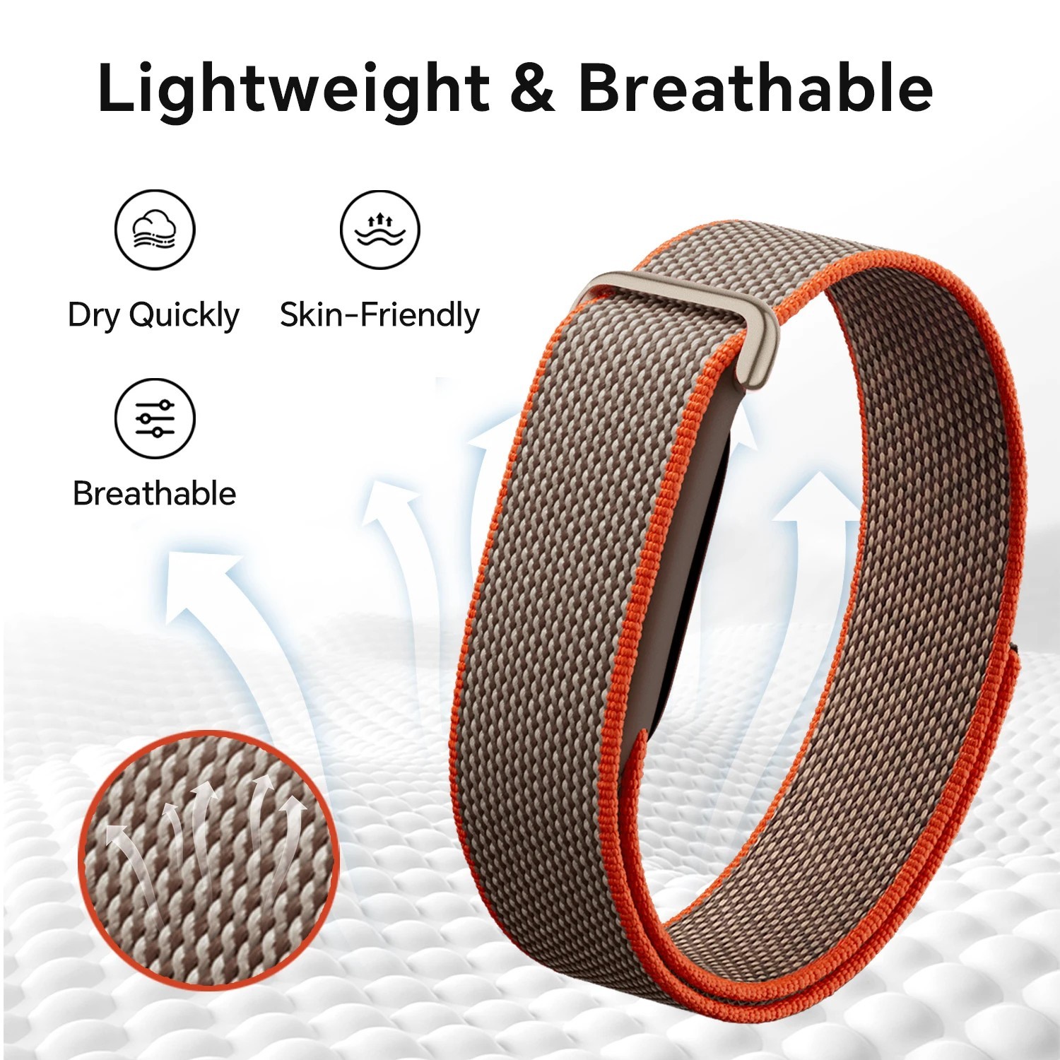 For Google Fitbit Air 2026 Nylon Loop Band Adjustable Sports Strap Wristband