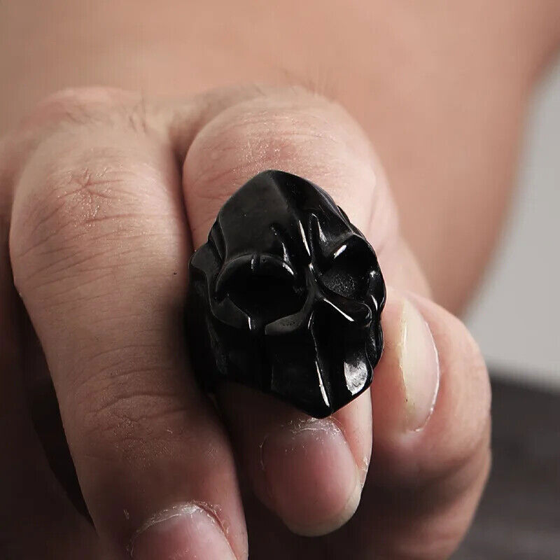 Personality Vintage Trend Alien Skull Head Men’s Domineering Rings Size 7-13