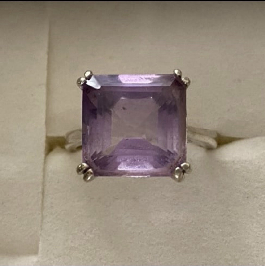 Lavander Gemstone 925 Sterling Ring Jewerly