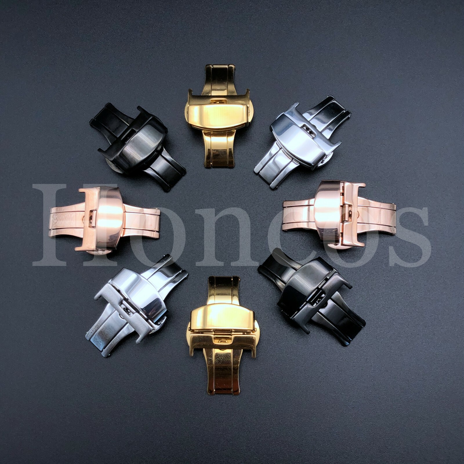 16 MM Steel Deployment Butterfly Clasp Buckle Fits For Bulova Watch Band Strap