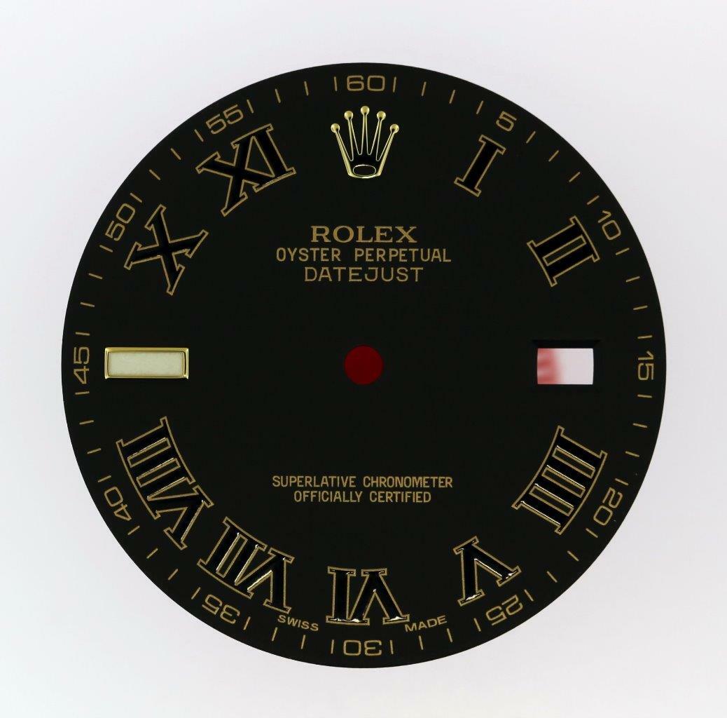 Original Men’s Rolex Datejust II 116333 Black, Black Roman & Stick @9 2/T #E2