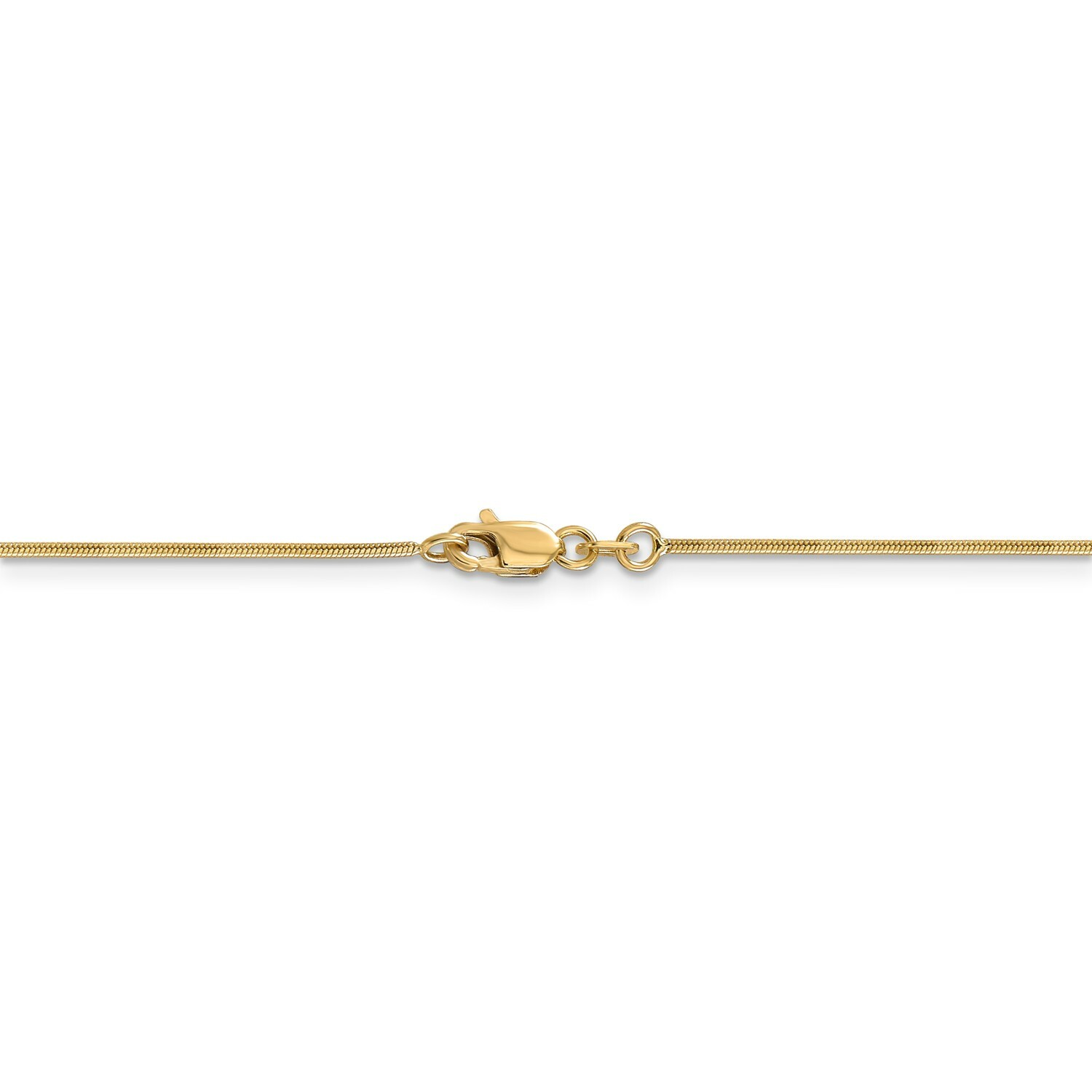 14k Yellow Gold 0.90mm Solid Round Snake Chain w/ Lobster Clasp 16″ – 30″