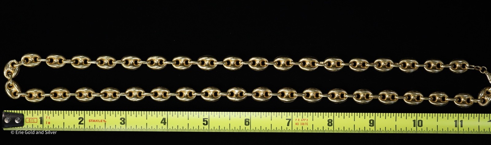 9.2mm Puffed Gucci Link 24″ 18K Yellow Gold Chain 47.80 Grams – HEAVY!