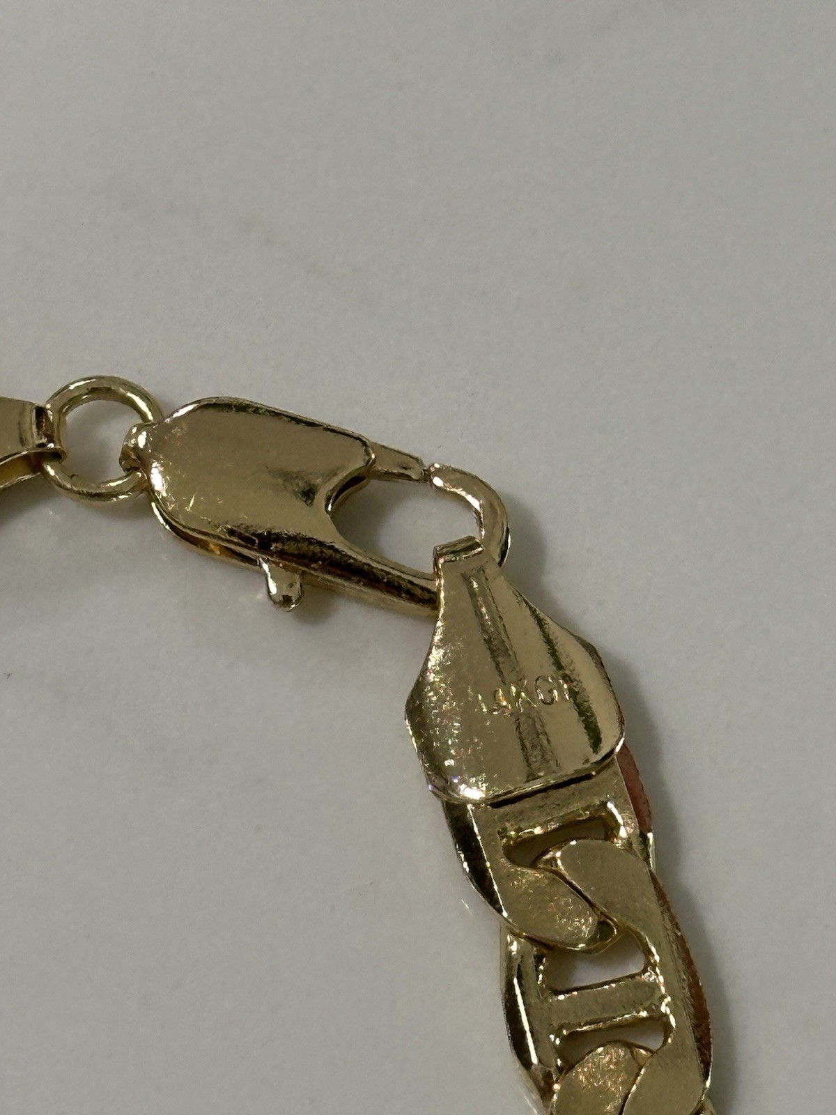 14k Gold Plated Flat Mariner Chain 22.5 Inch