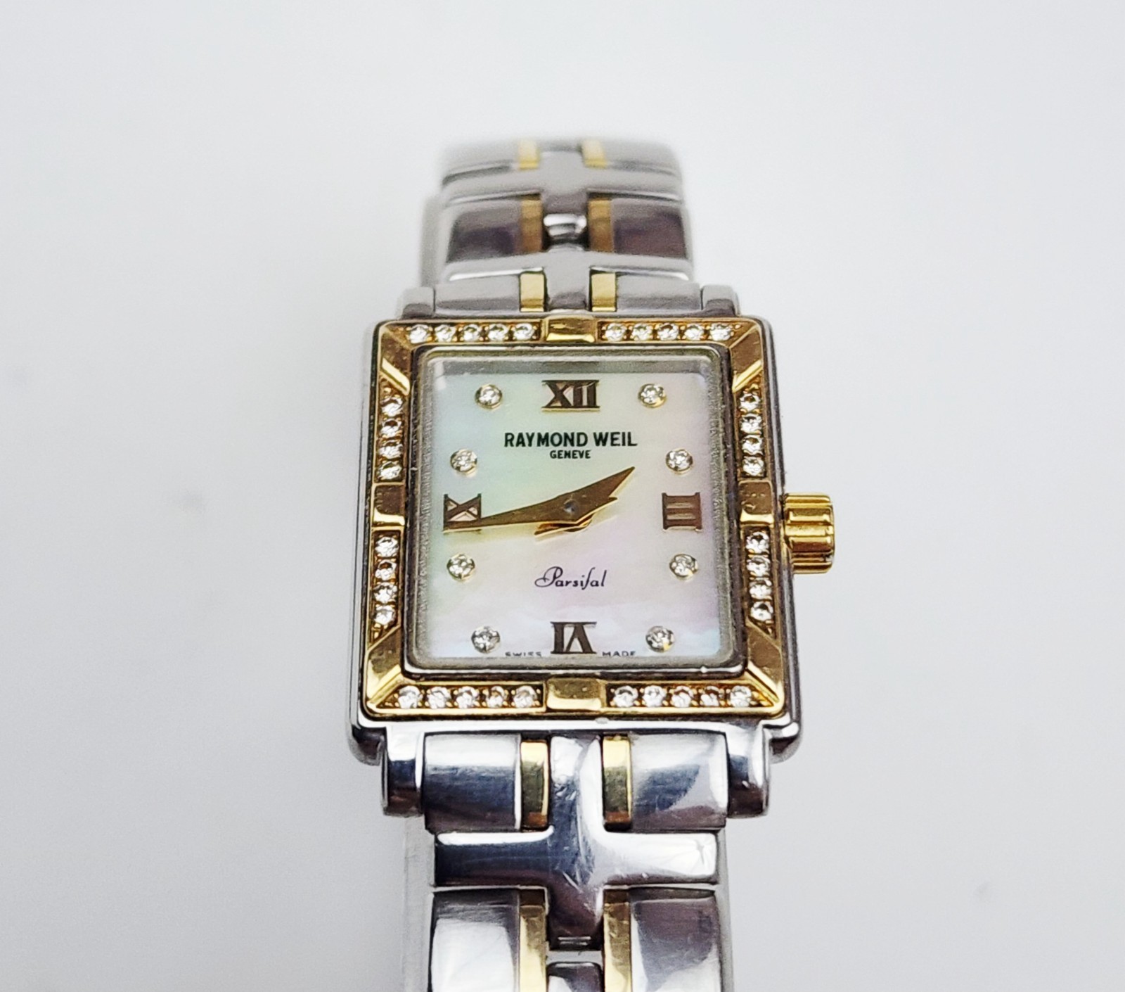 Women’s SWISS Watch RAYMOND WEIL “Parsifal” 9630. Diamonds Bezel/Dial. MOP Dial
