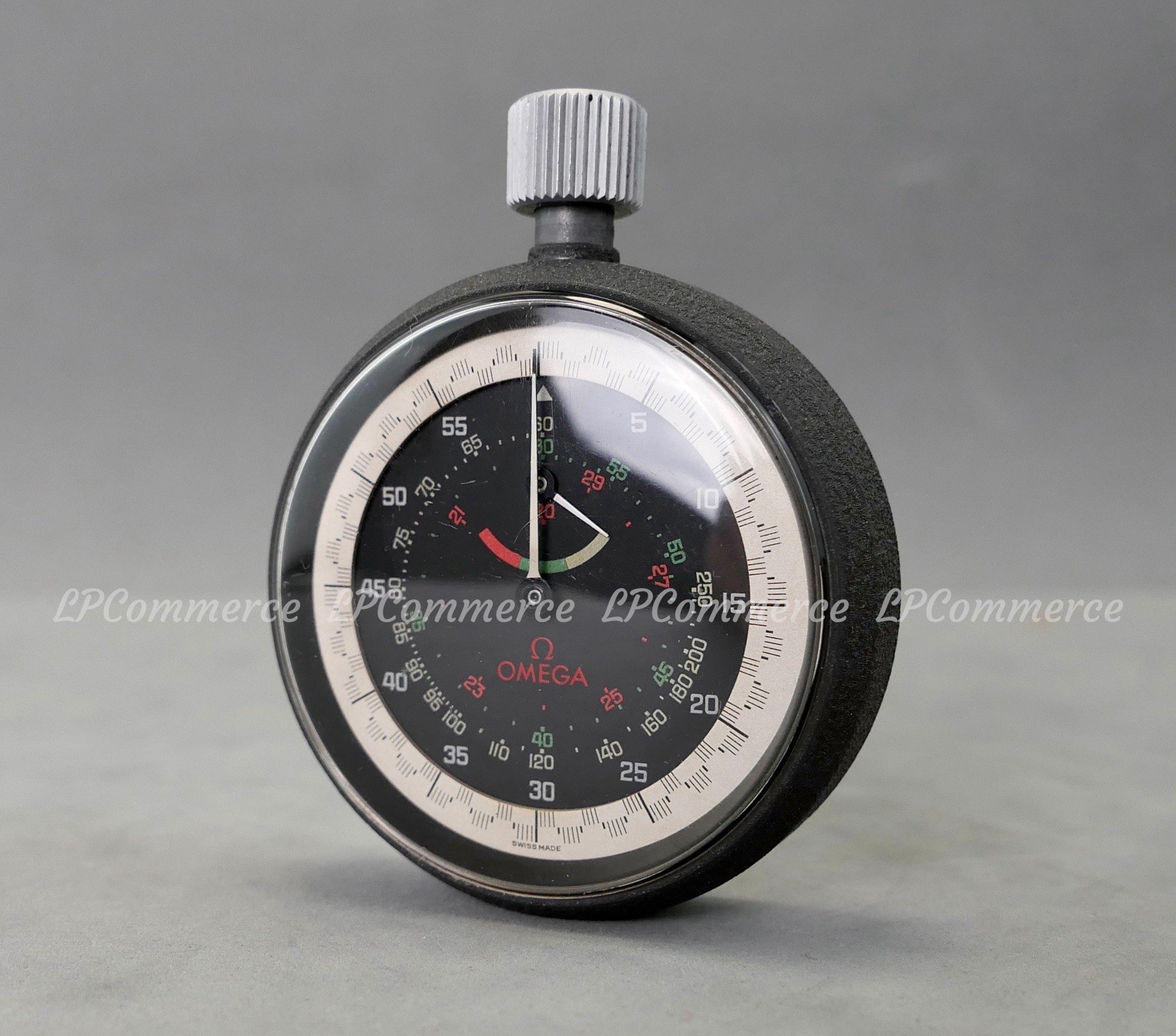 Omega Race Stopwatch Manual Wind Stopwatch Clock 1980 Stand