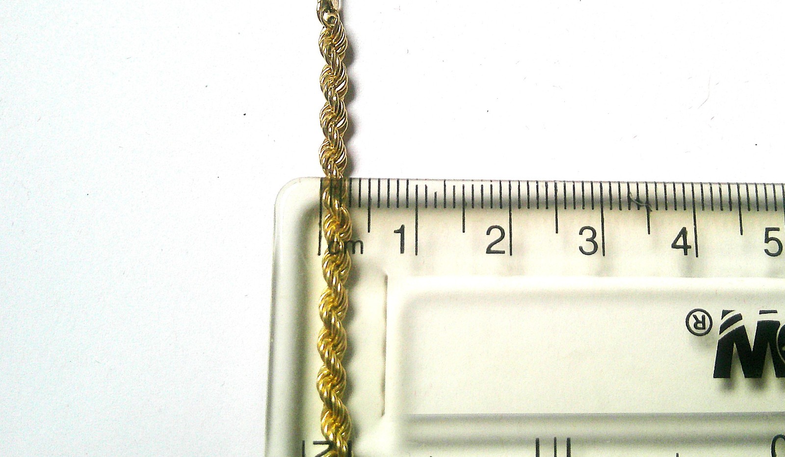 10K Yellow Gold Diamond Cut 2.75″ Rope Chain Extender. 3mm.