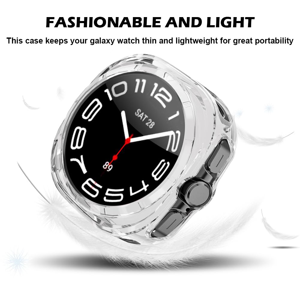 For Samsung Galaxy Watch 7 Ultra 47mm Hard Cover Case + Steel Metal Band Strap