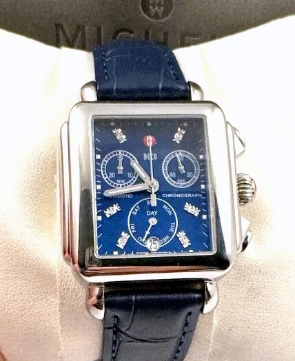 Women’s Diamond Michele Chronograph Deco Watch in Exc Cond.