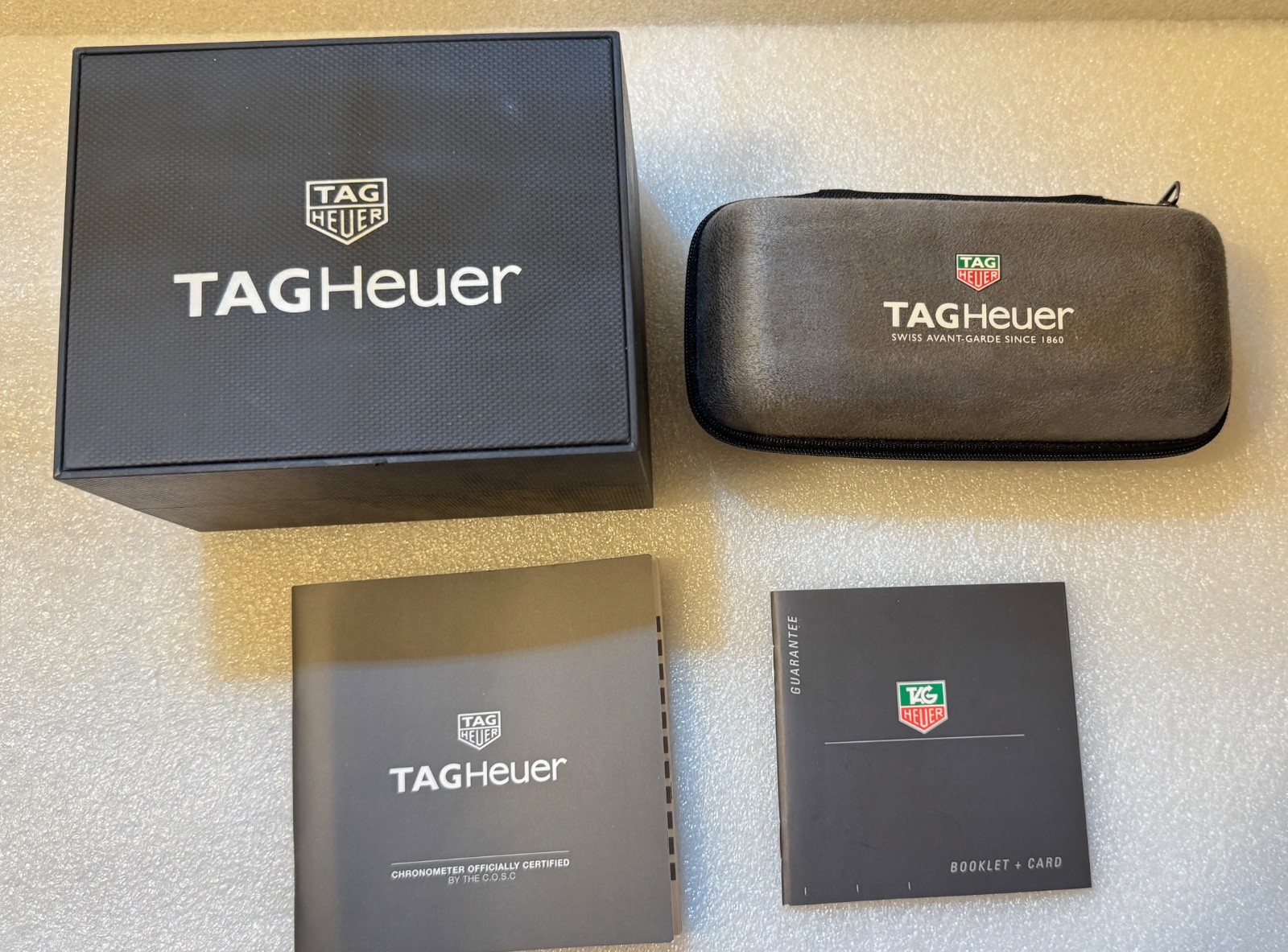 Genuine TAG Heuer Travel Cases Lot + Travel case + User Manual Authentic