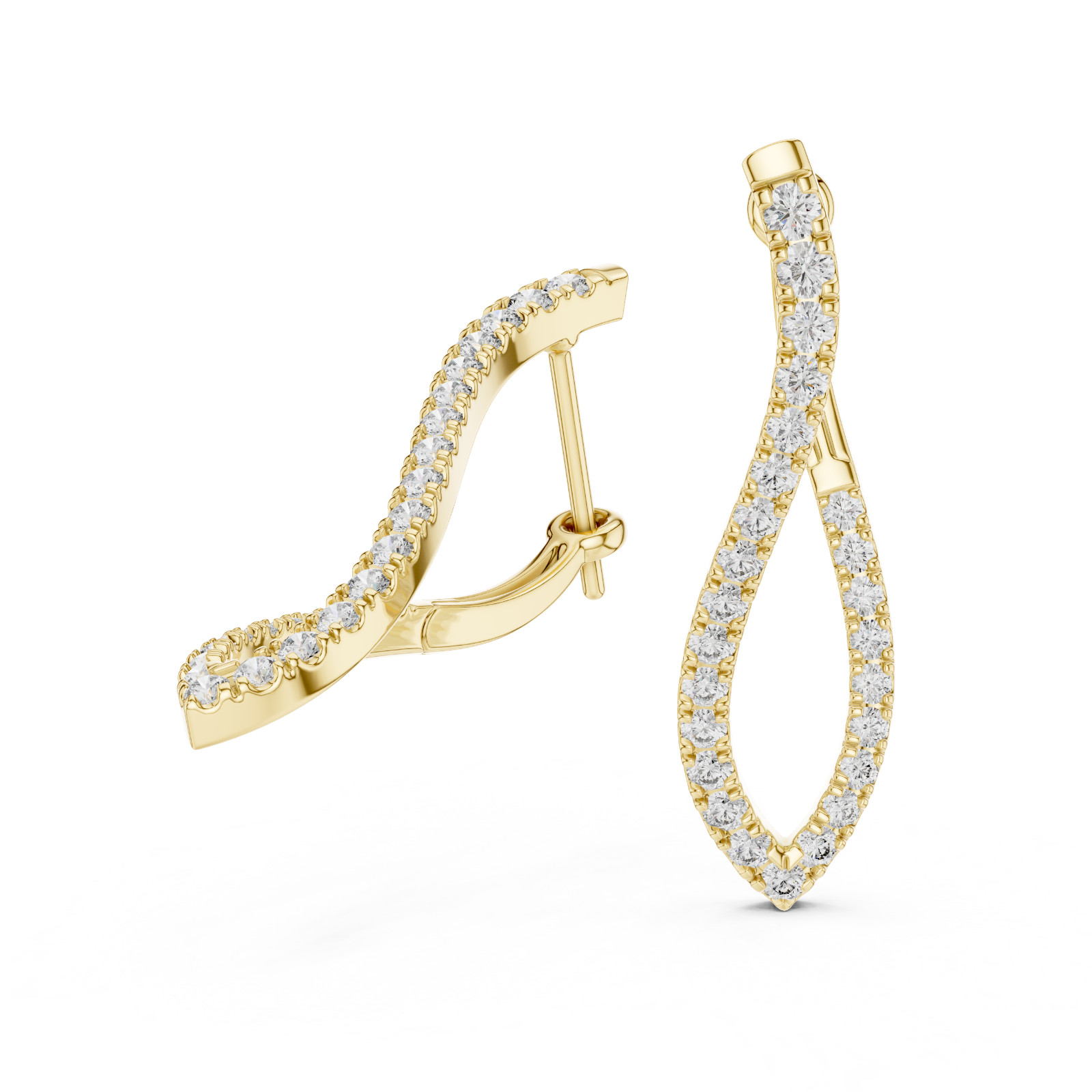 Lab grown diamond earring hoop | Silvadium | Life time tarnish free