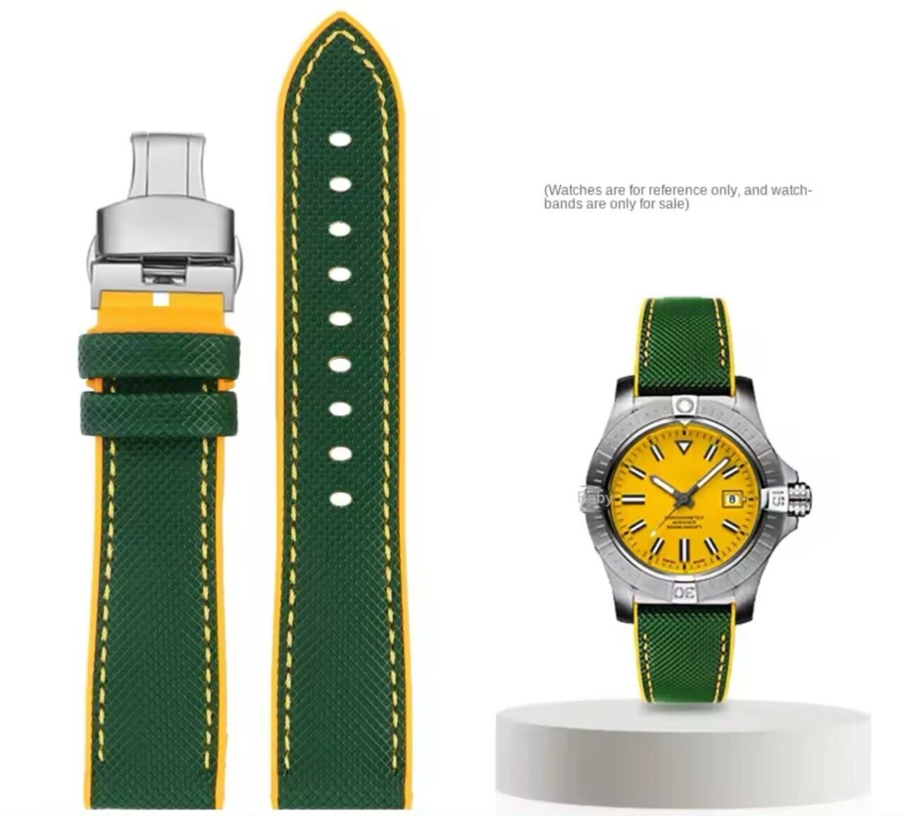 20/21/22/24mm Nylon Pattern Rubber Strap For TAG HEUER F1 Breitling Superocean