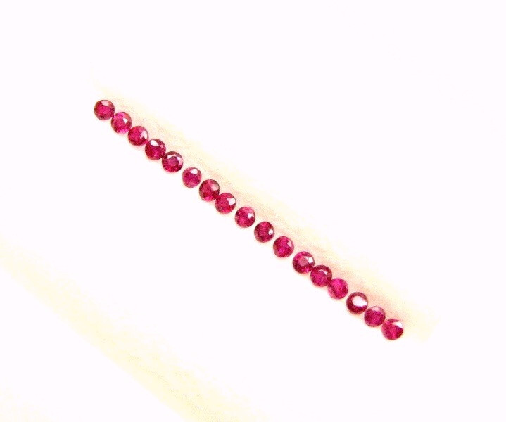 Round Regular cut Pigeon Blood Ruby 2.29 Cts Tol, 75 Pcs Lot 1.6 MM Calibrated