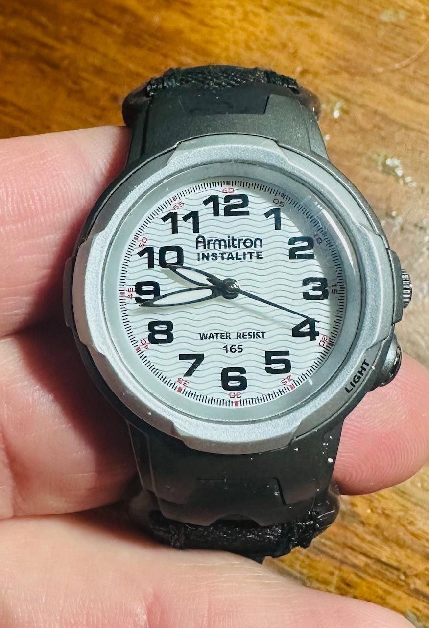 Armitron Instalite Y121E/2 Luminous Wristwatch Watch & Sports Band – NEEDS BAT