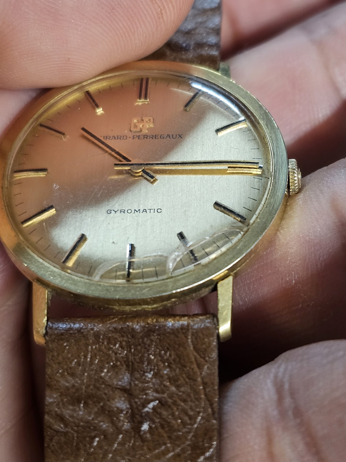 Vintage Girard Perregaux Gyromatic Gold Filled Watch 35mm