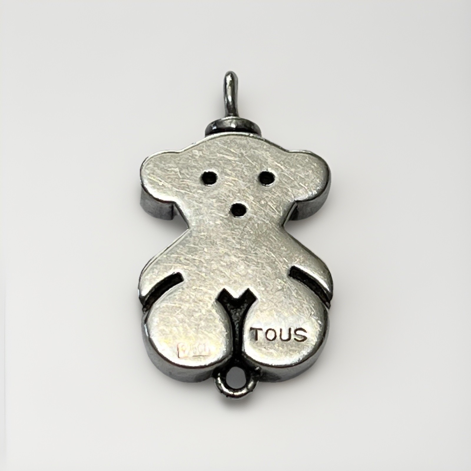 TOUS Sweet Dolls collection Sterling Silver Pendant Charm Connector moving eyes