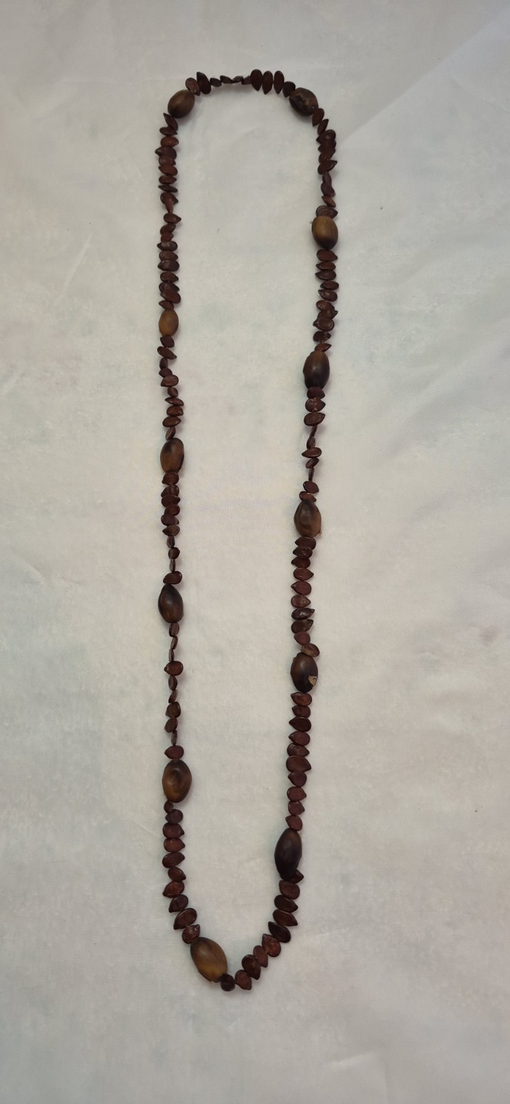 Coffee Bean Necklace. Brown.