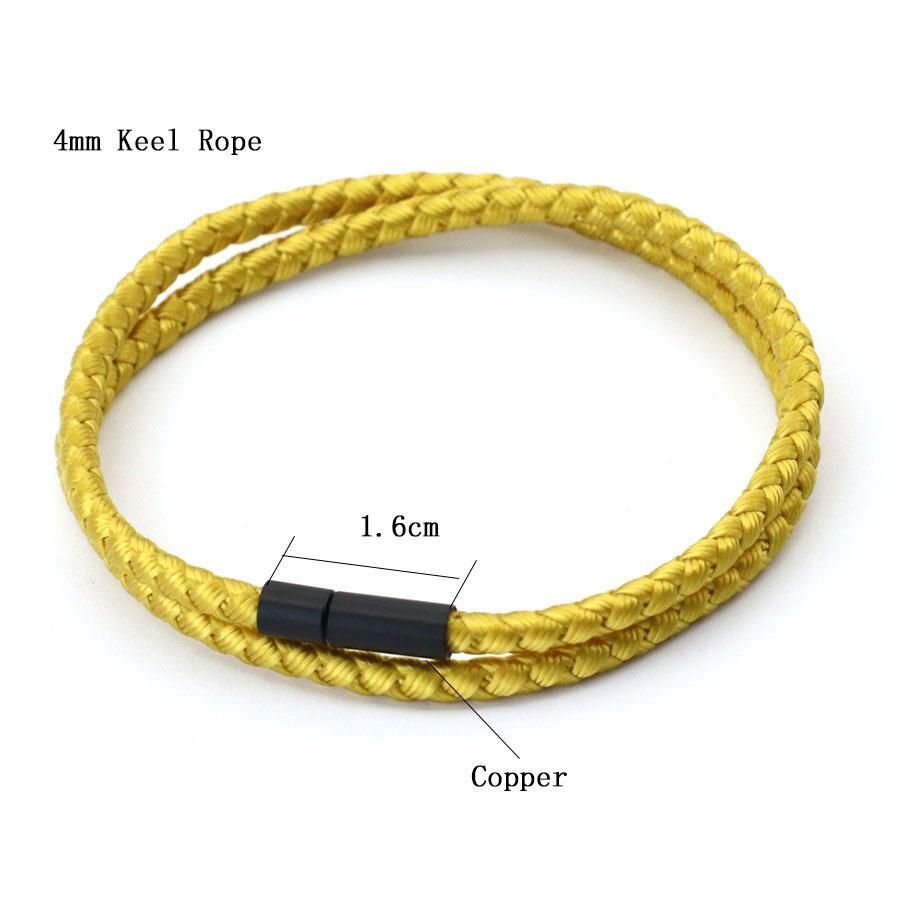 Keel Rope Simple Style Bracelet Men Nautical Bilayer Wrap Bracelet Bangle