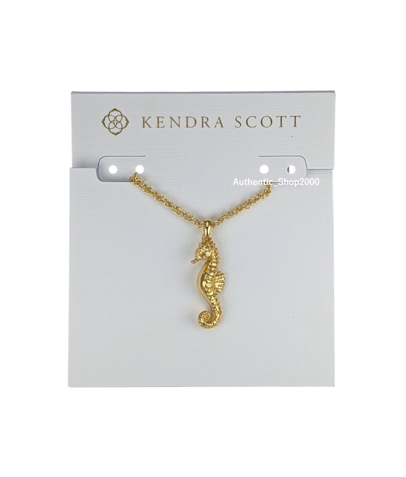 New 100% Authentic KENDRA SCOTT Women’s 710 Gold Seahorse Pendant Necklace