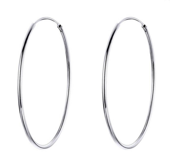 925 GENUINE SILVER *** Extra Large XXL Hoop Earrings 60mm