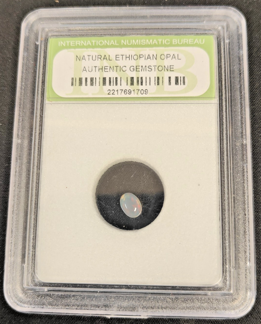 International Numismatic Bureau Ethiopian Opal Multicolor Cabochon 5x7mm