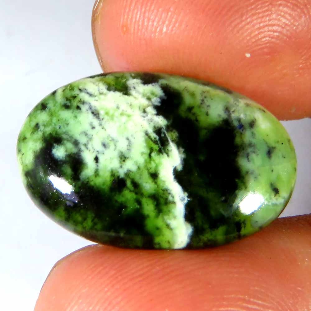 10.40Cts Natural Super Chrome Chalcedony Oval Cabochon 14x22x4mm Losse Gemstone