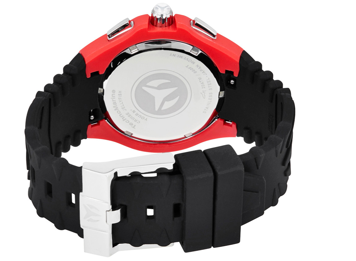 TechnoMarine Cruise JellyFish Men’s 46mm Red Weave Dial Chrono Watch TM-115113
