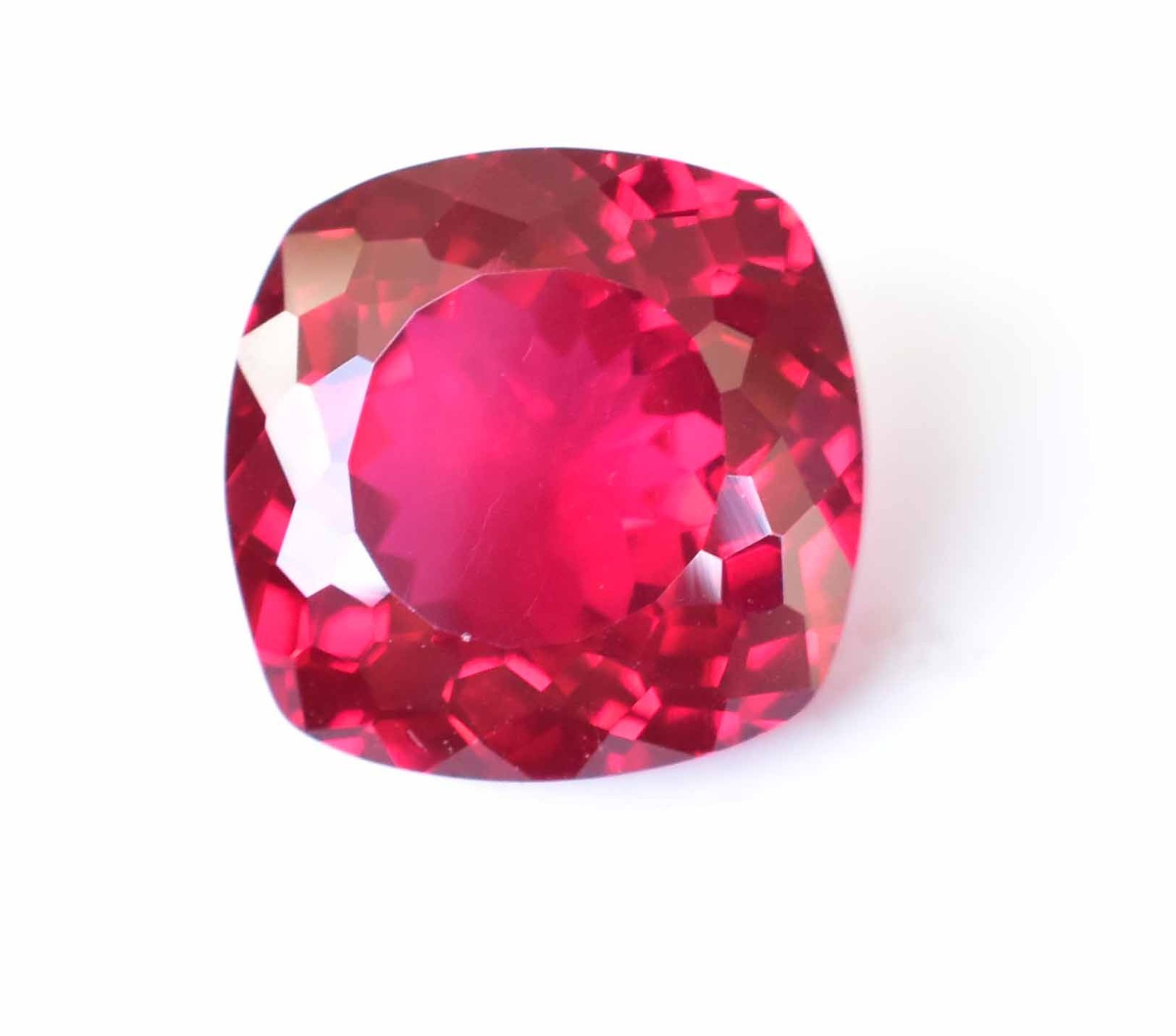 10.00Ct Natural Myanmar Red Spinel Certified Cushion Cut Flawless Loose Gemstone