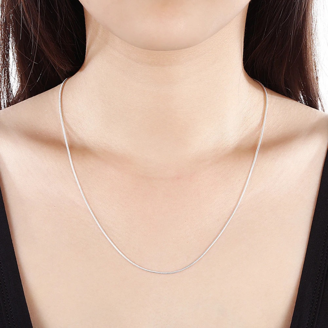 10PCS wholesale 925 sterling solid silver 1MM 16-30inch snake chain necklace