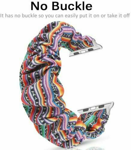 Scrunchie Elastic Loop iWatch Band Strap For Apple Watch Series 7 6 SE 5 4 3 2 1
