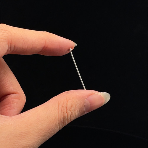 100 Pcs of 925 Sterling Silver Ball Head Pins Needle Jewelry