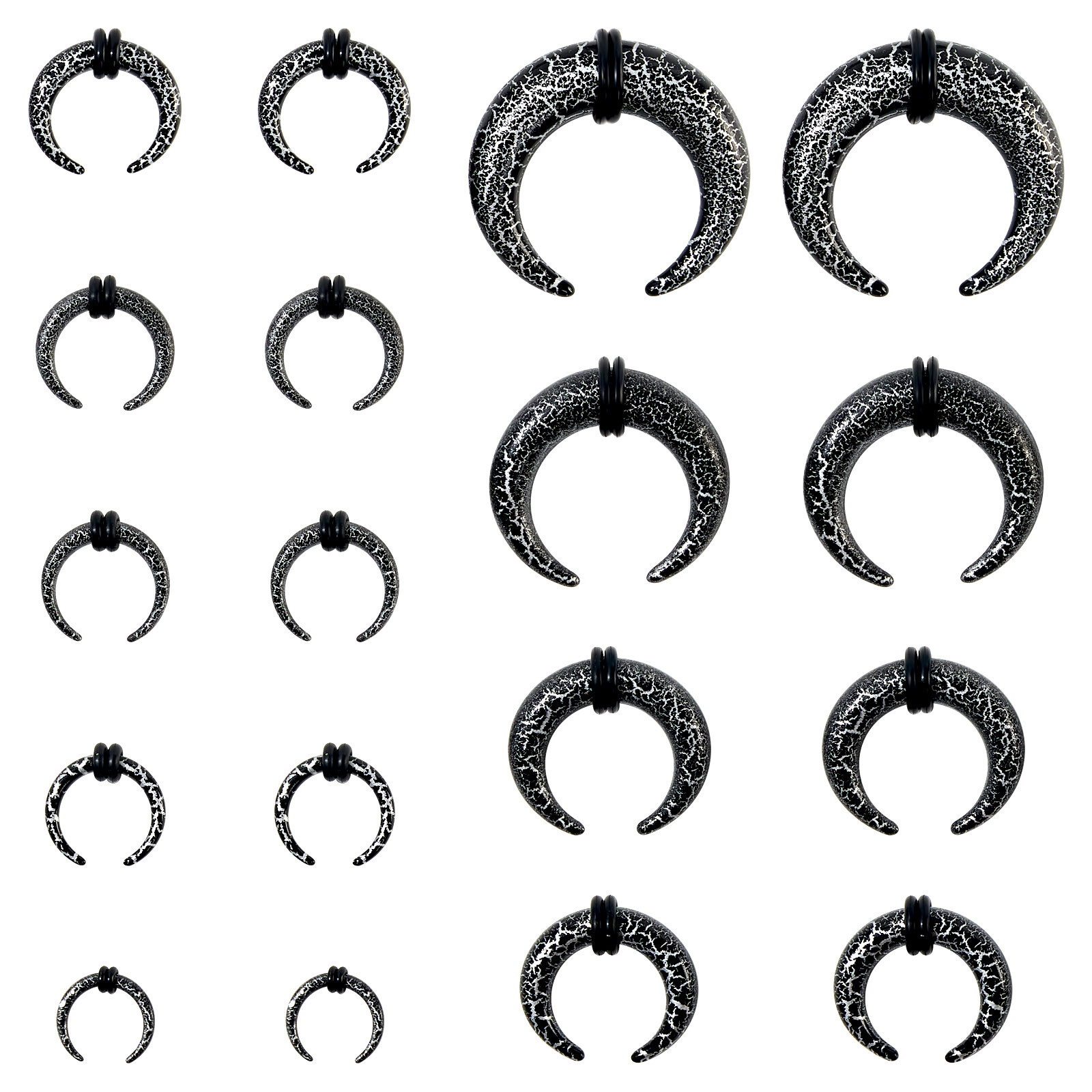 18Pcs Septum Stretching Kit 14G-00G Pincher Nose Ring Piercing Ear Tapers Gauges