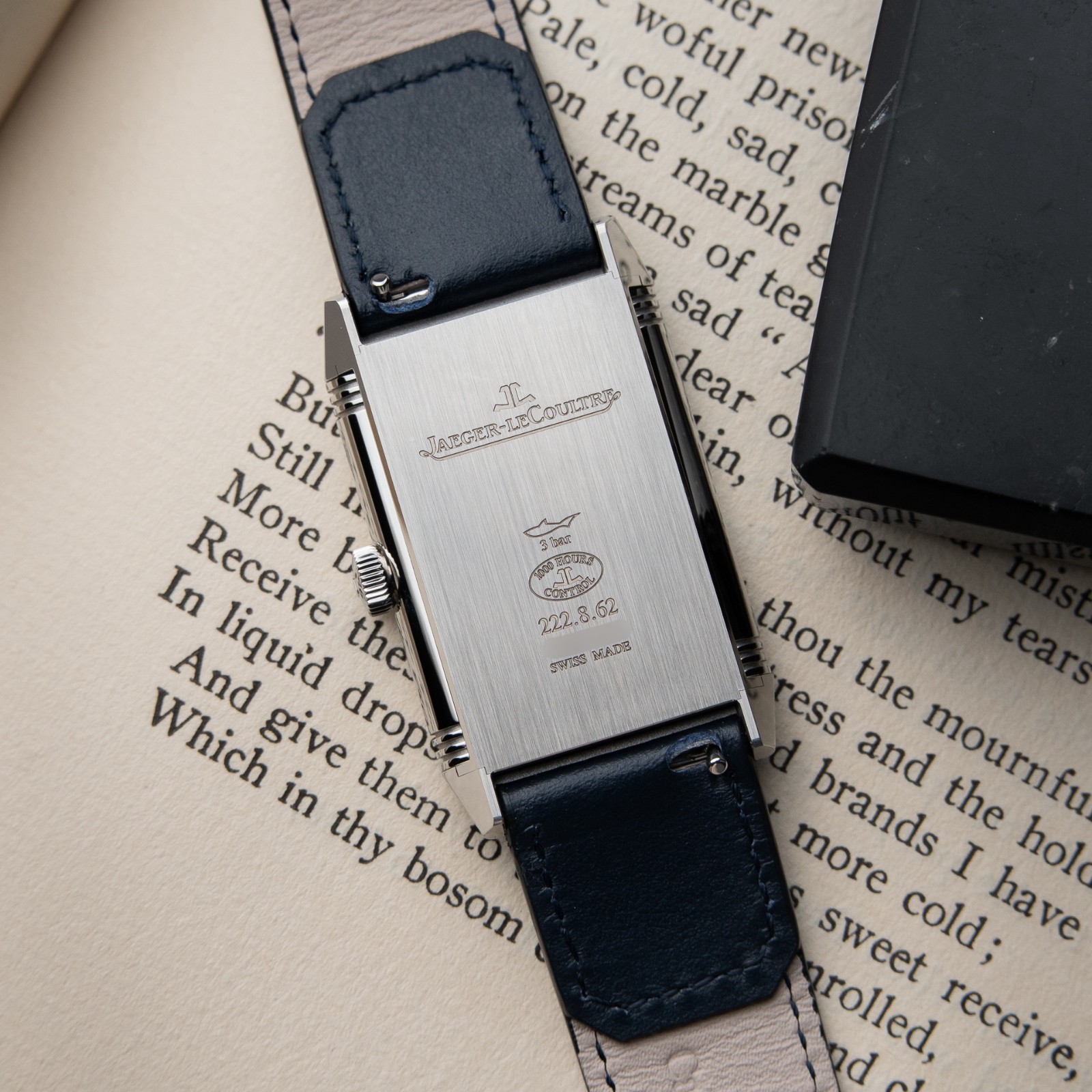 Jaeger-LeCoultre Reverso UNWORN 12/2025 Tribute Monoface Blue Dial Leather Watch