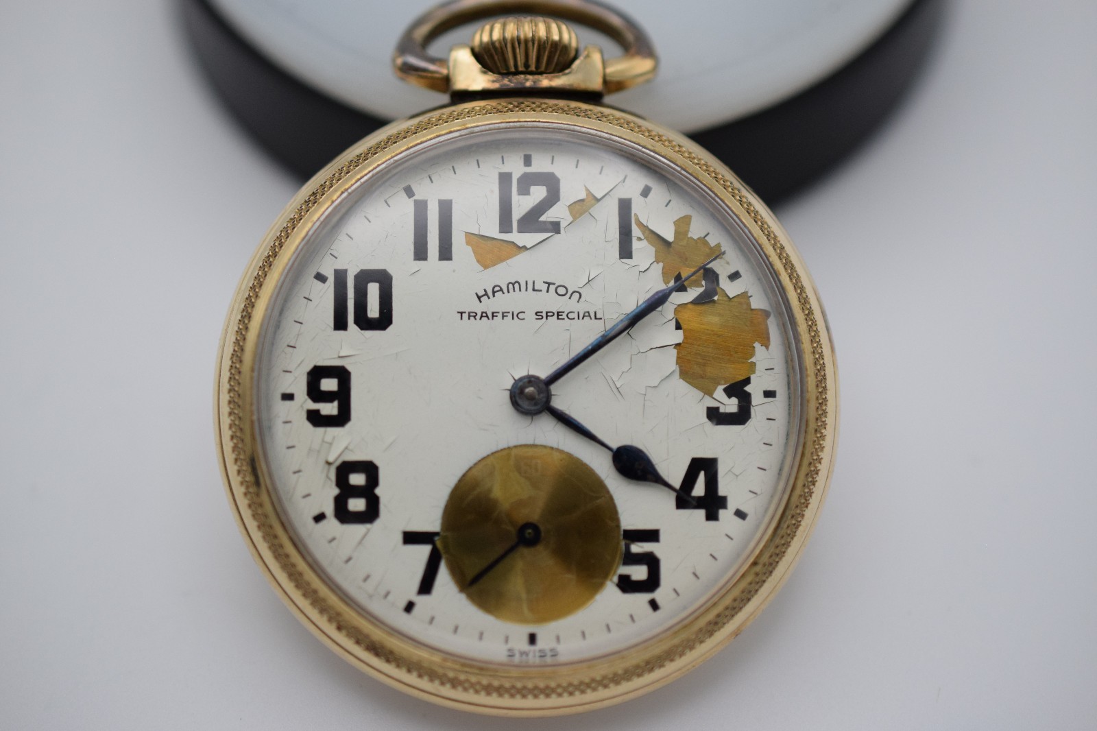 Hamilton Traffic Special 669 10k Gold Plate Pocket Watch RUNS NEEDS DIAL
