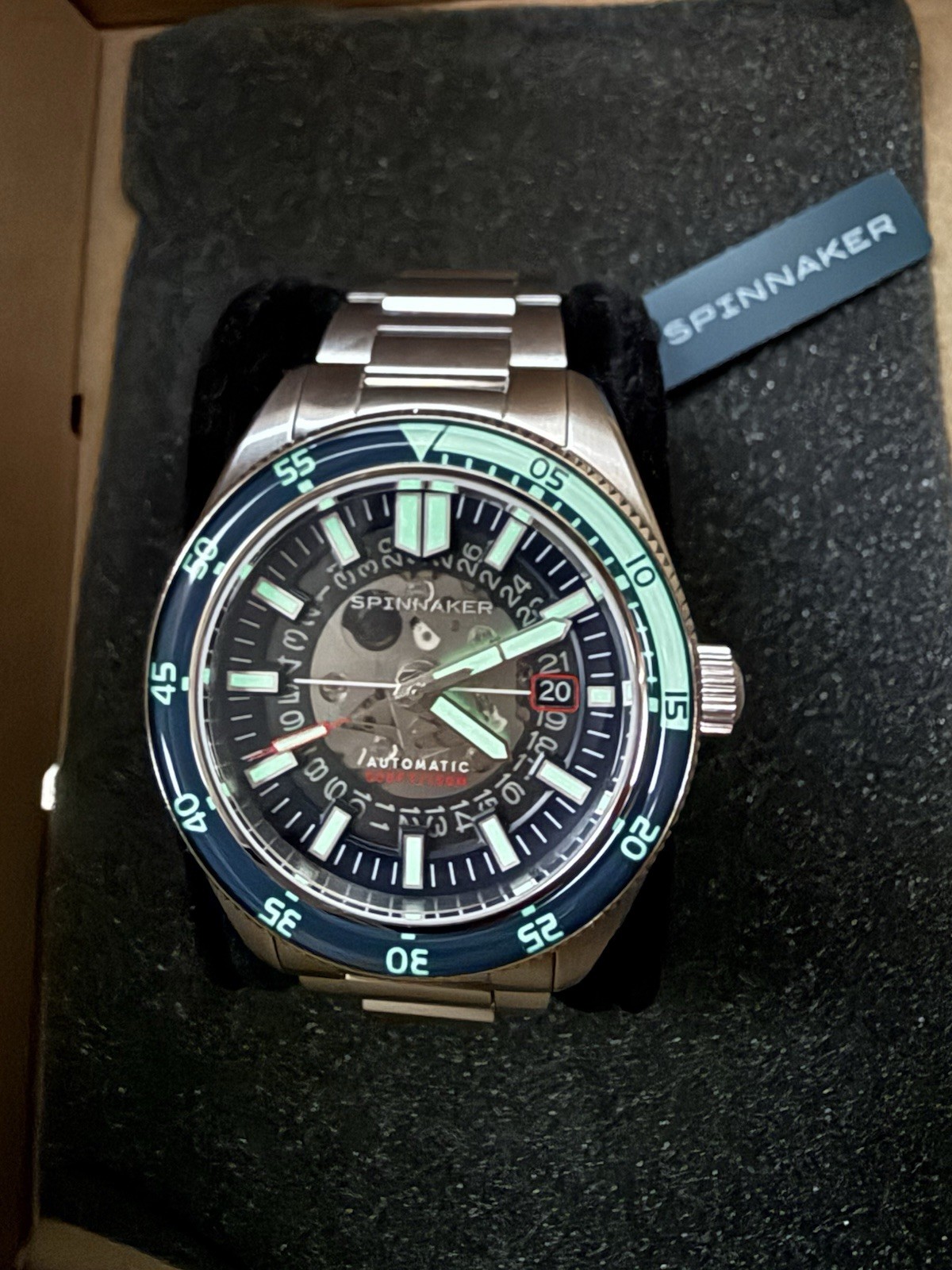 Spinnaker Fleuss Severn Stainless Steel Blue 43mm Automatic Watch SP-5118-22
