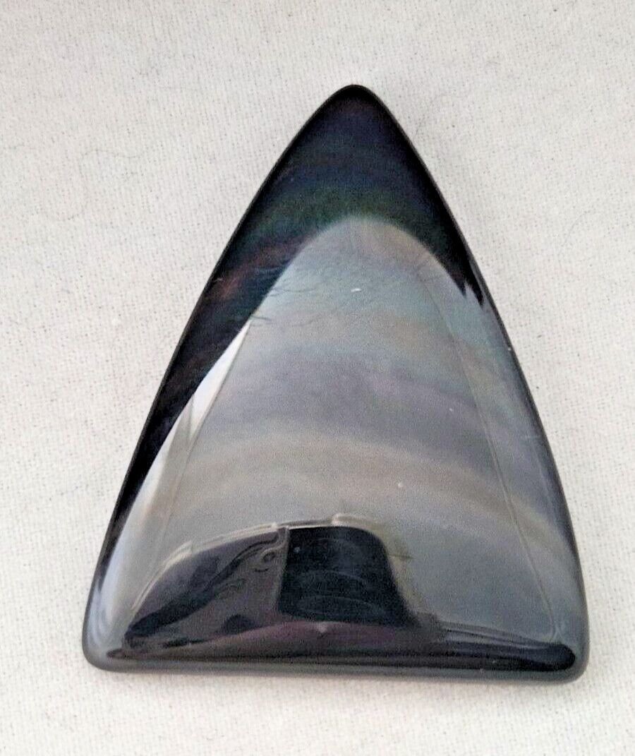 Gemstones Loose Obsidian Cabochon 8.9 gr Pendant Size 40 mm x 32 mm x 5 mm