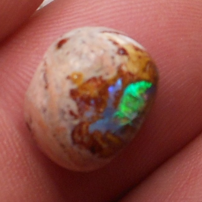 6.54ct Mexican Fire Opal Freeform Cabochon 12.6 x 10.3 x 6.4mm (A Beauty)