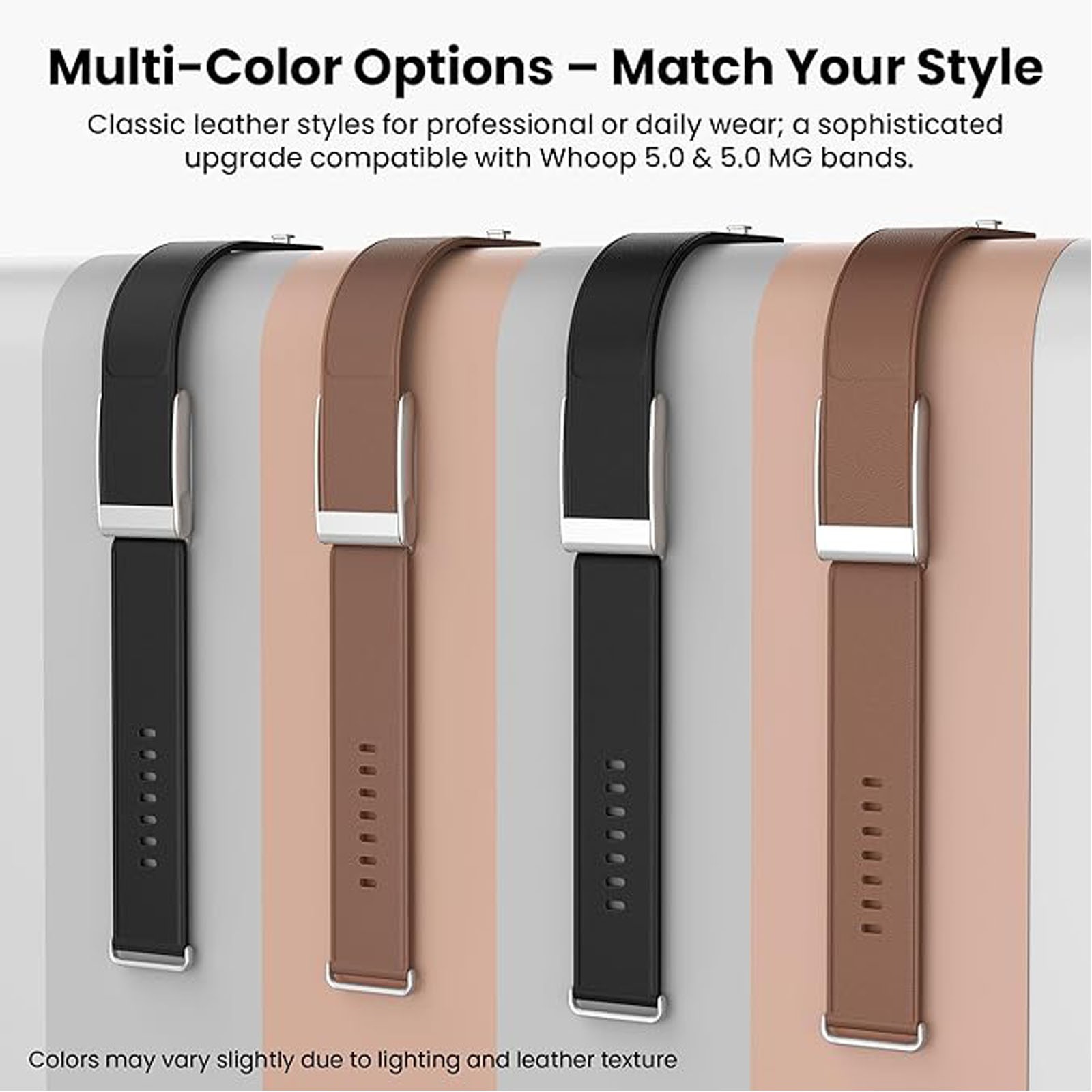 For Whoop 5.0/5.0MG Business PU Leather Wristband Strap Breathable Replacement