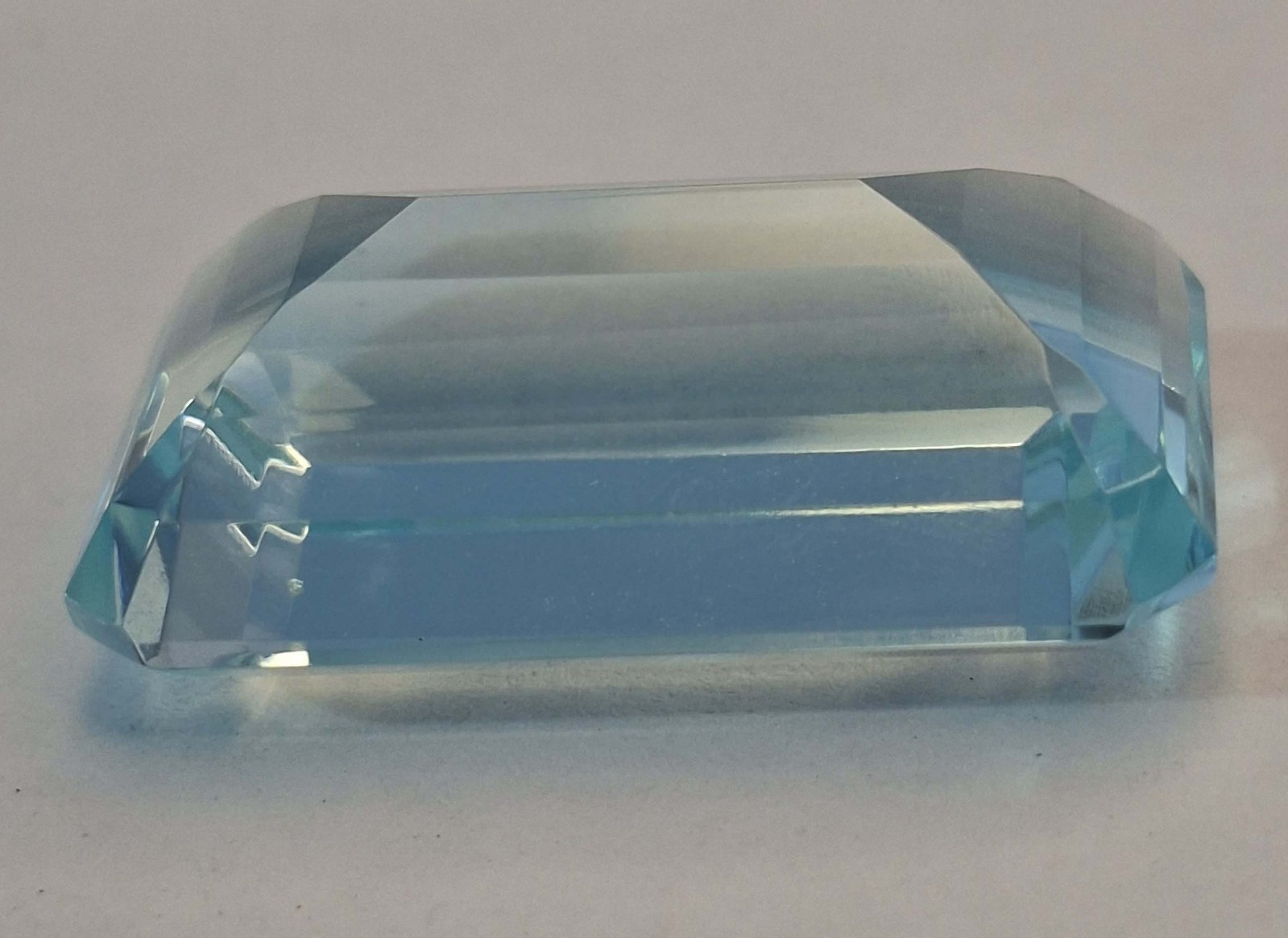 Aqua Blue Topaz Emerald Cut Natural 47-49 Ct Certified Loose Gemstone RK623