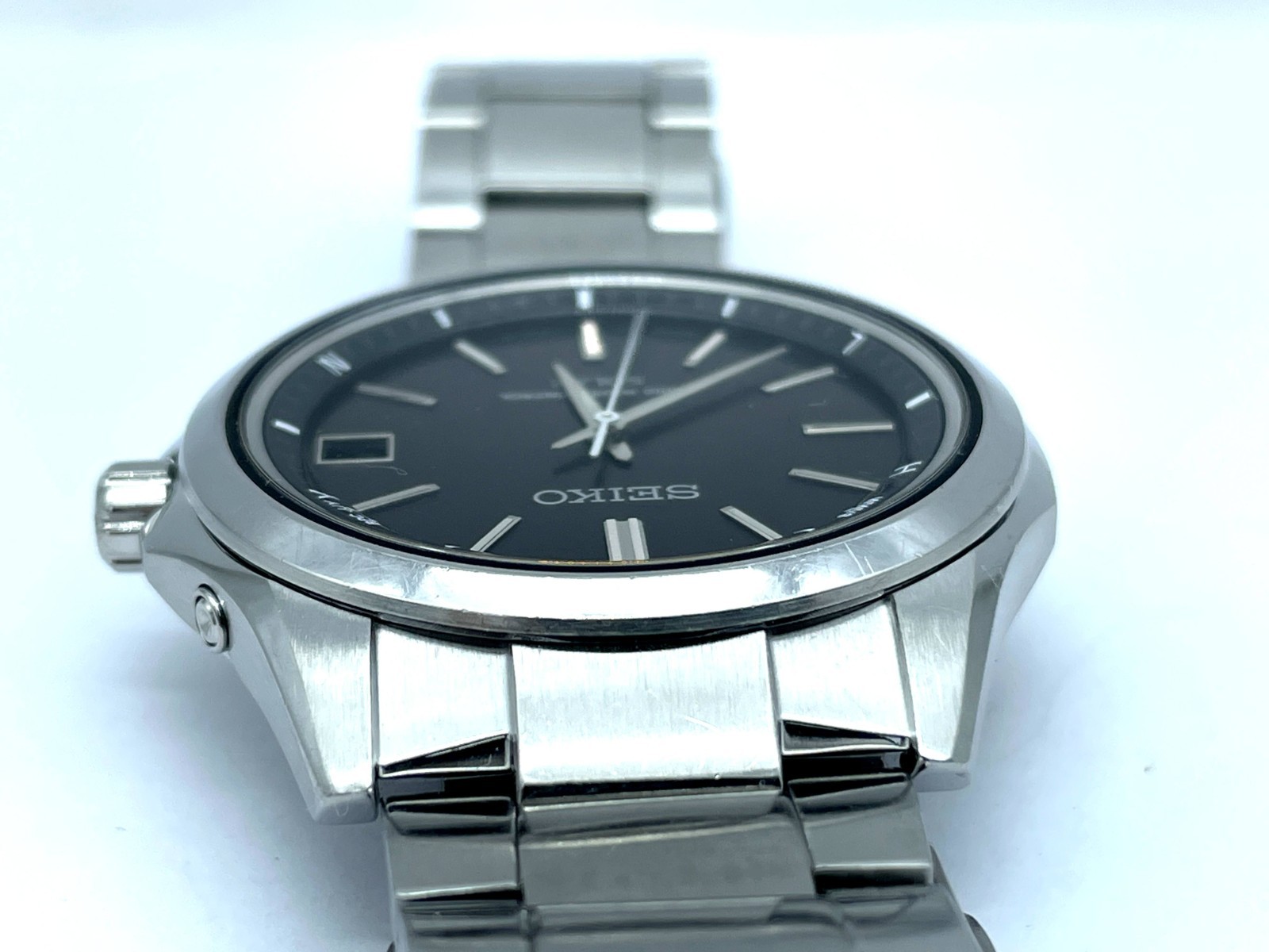 SEIKO Radio Wave Control Solar Men’s Watch Band size 6.7in Black Dial 7B24-0BN0