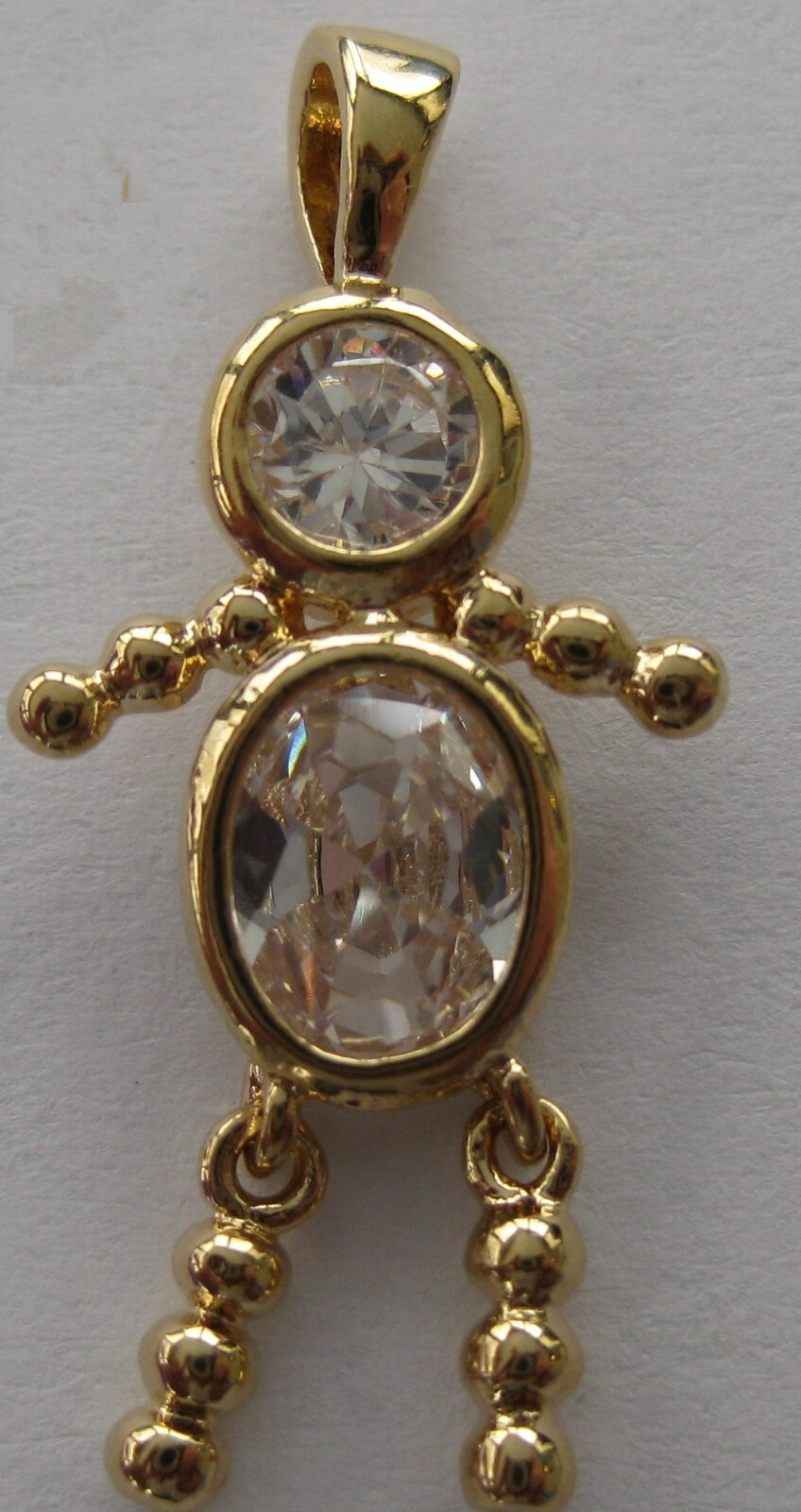 APRIL 24k GOLD FILLED BOY BIRTHSTONE BRAT / KID/ BABY CHARM