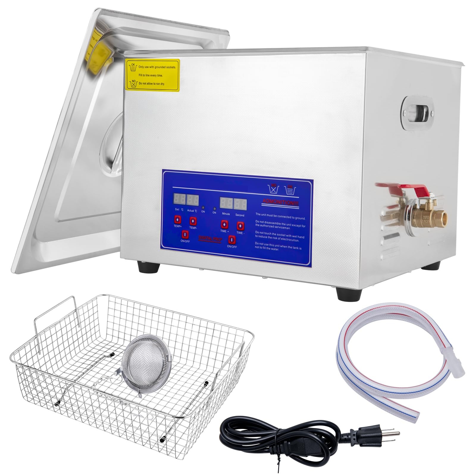 Ultrasonic Carburetor Cleaner, Ultrasonic Parts Cleaner 15L Industrial Ultras…