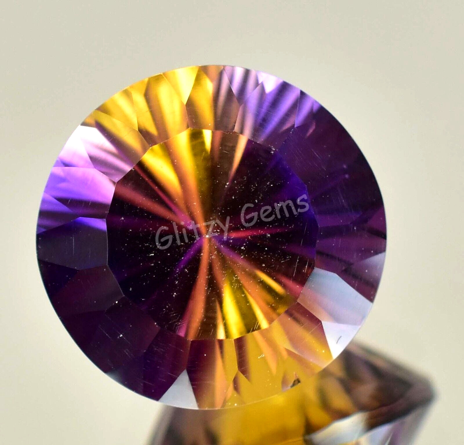 Natural Flawless Bi-Color Ametrine 21.95 Ct Certified Gemstone From Bolivia