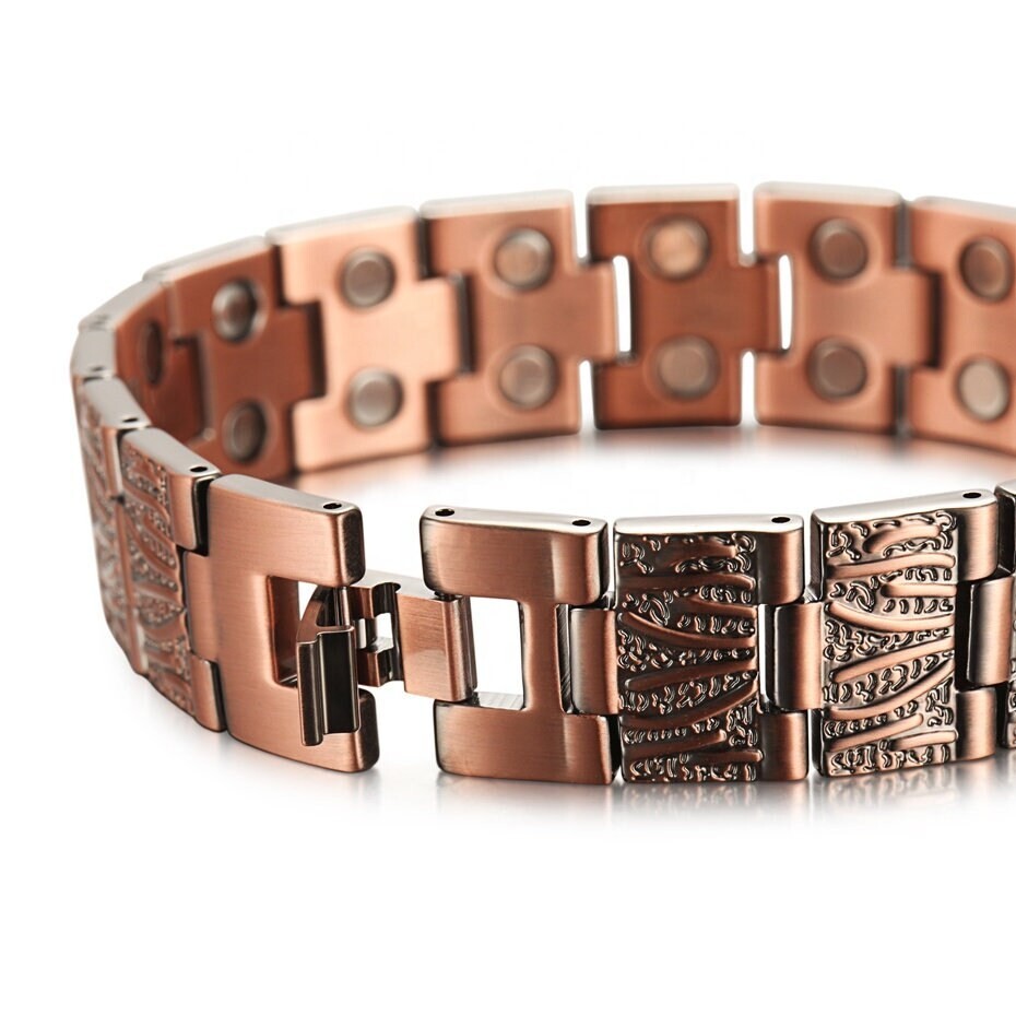 Magnetic pure copper link bracelet with 38 high quality magnet, free UK delivery