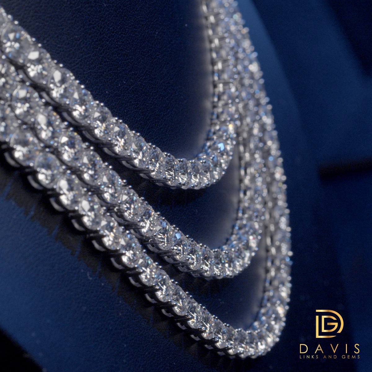 VVS1 MOISSANITE TENNIS CHAINS 925 SILVER 2MM-6.5MM Passes 💎 Tester