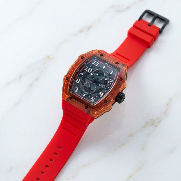 Invicta 48720 Racing Men’s 48.5mm Tonneau Red Quartz Watch IN-48720 Chronograph